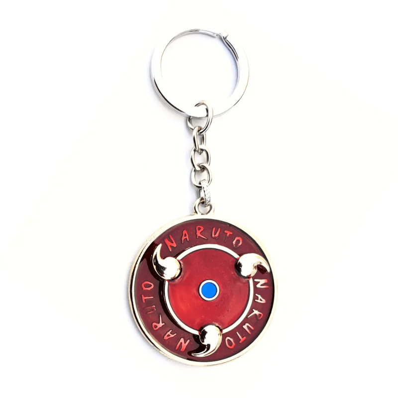 Naruto Sharingan Rotating Metal Keychain