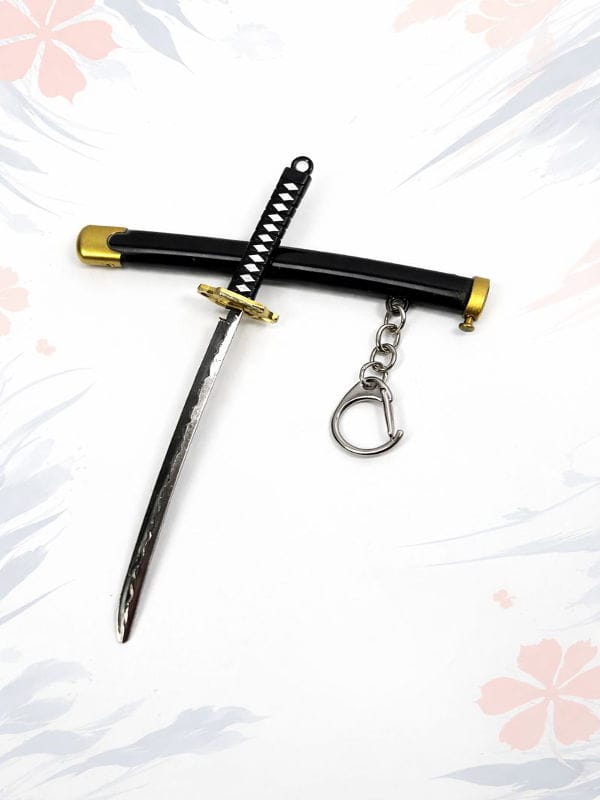 Black Mini Katana Sword Keychain