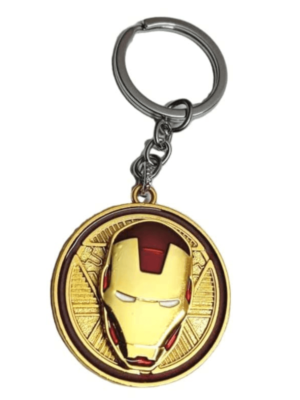 Rotating Iron Man Face Metal Keychain
